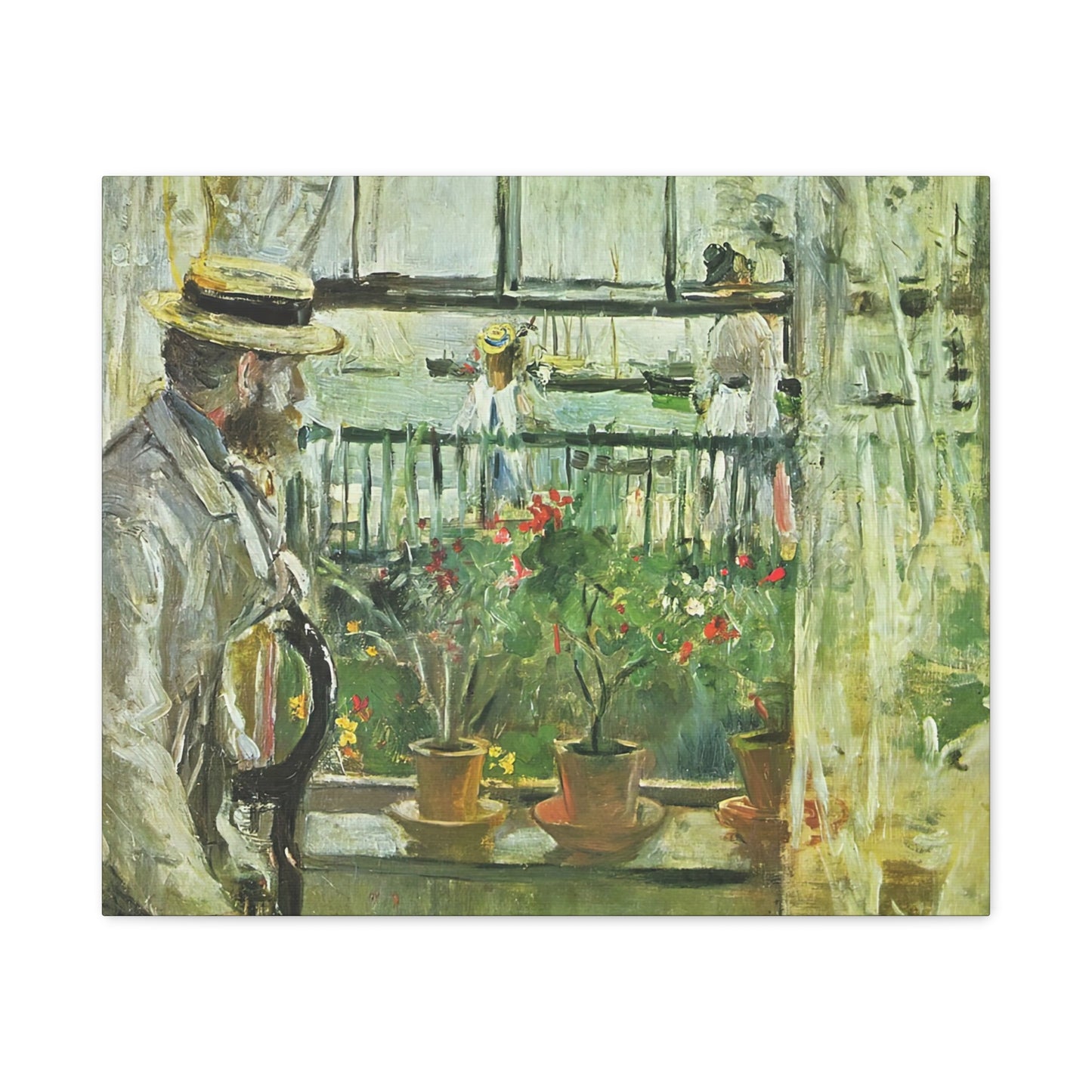 Morisot, Berthe - Eugene Manet on the Isle of Wight (1875) - Canvas Block, unframed