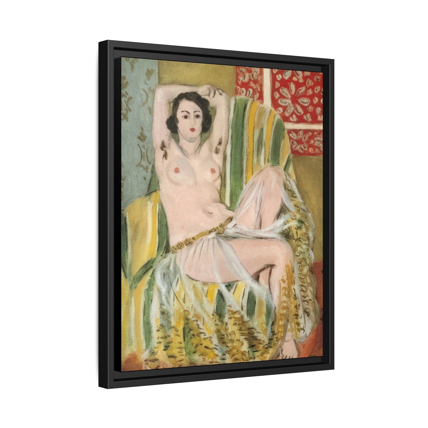 Matisse, Henri - Odalisque with Raised Arms (1923) - Matte Canvas, Framed