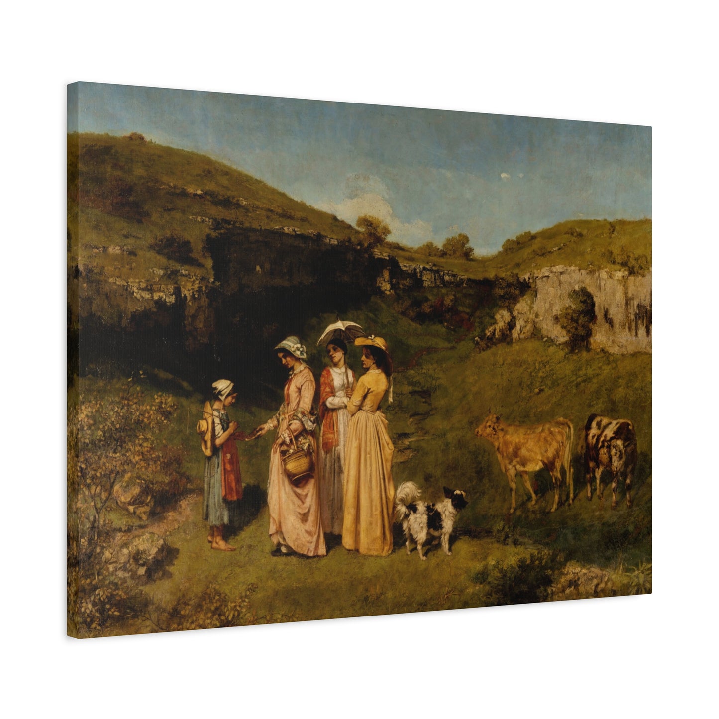 Courbet, Gustave - Young Ladies of the Village (1851) - Canvas Block, unframed