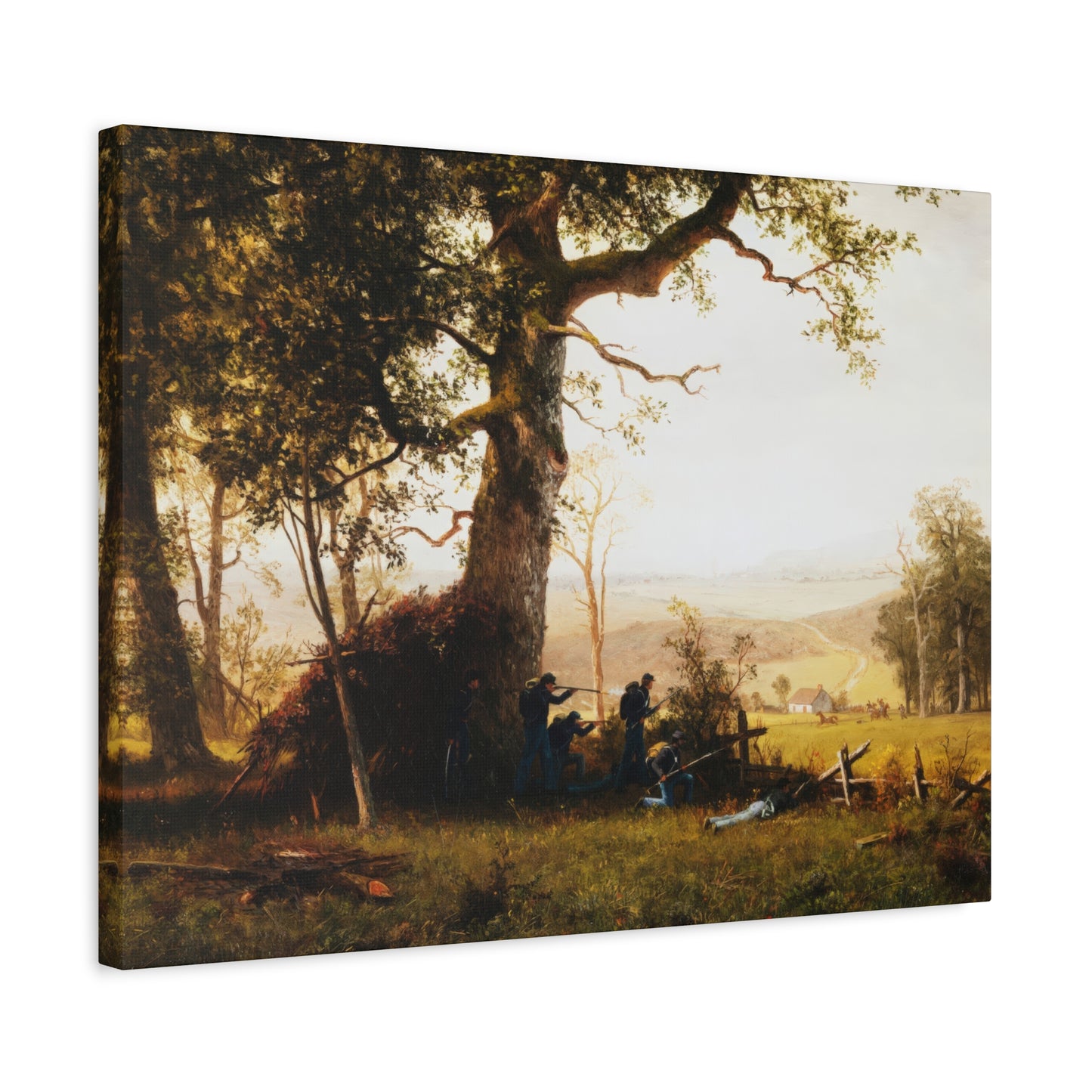 Bierstadt, Albert -  Guerrilla Warfare (1861) - Canvas Block, unframed