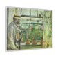 Morisot, Berthe - Eugene Manet on the Isle of Wight (1875) - Matte Canvas, Framed