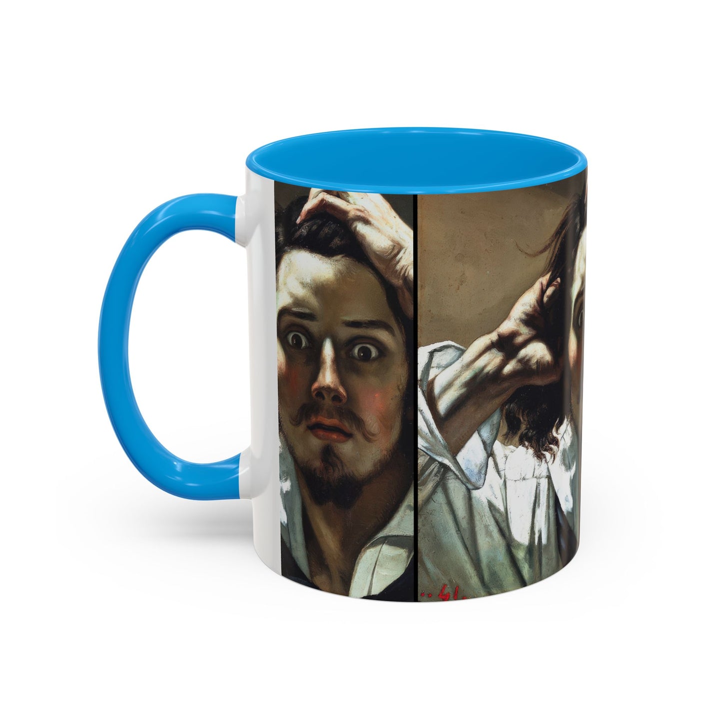 Courbet, Gustave - The Desperate Man (1843) - Colorful Accent Mugs