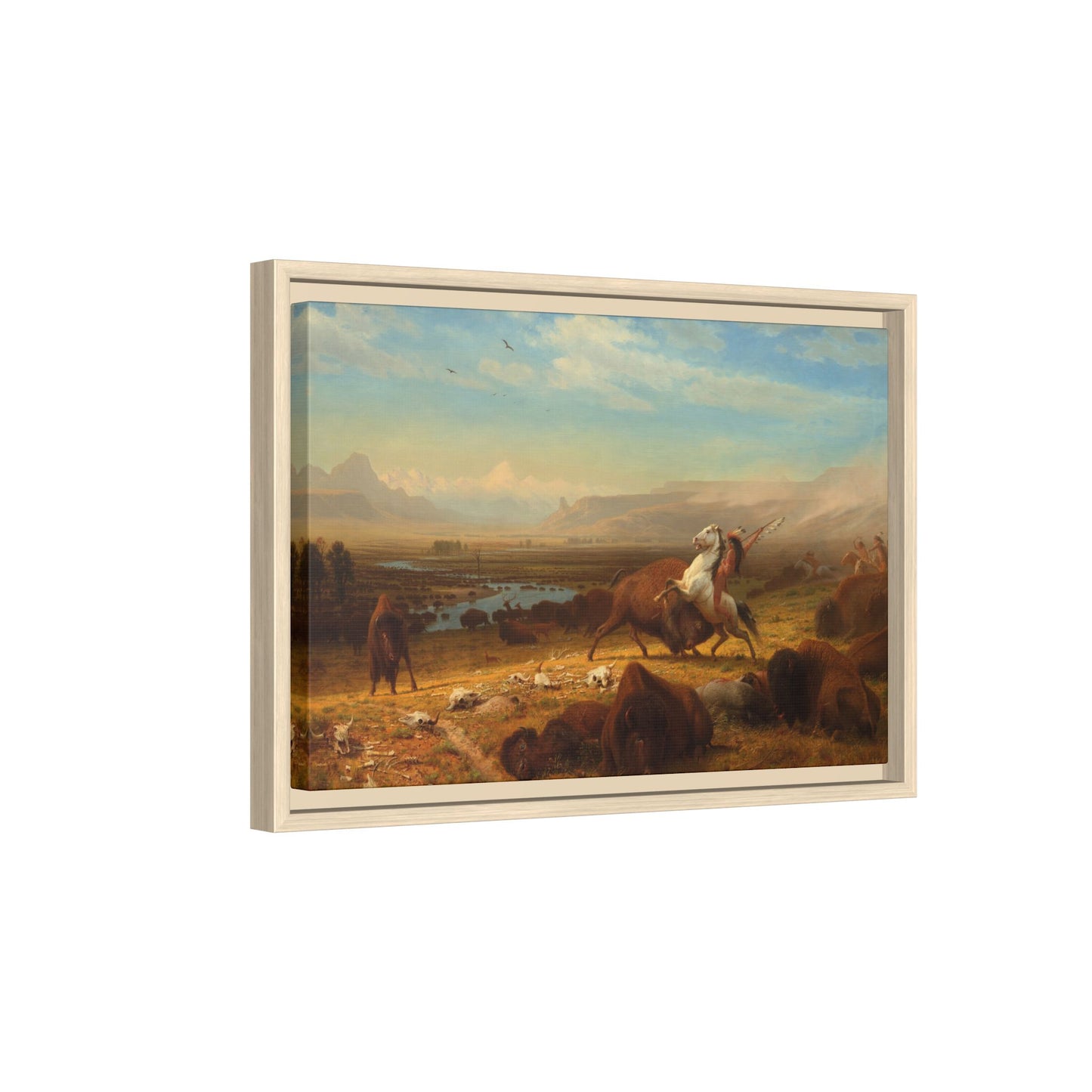Bierstadt, Albert - The Last of the Buffalo  (1888) - Matte Canvas, Framed