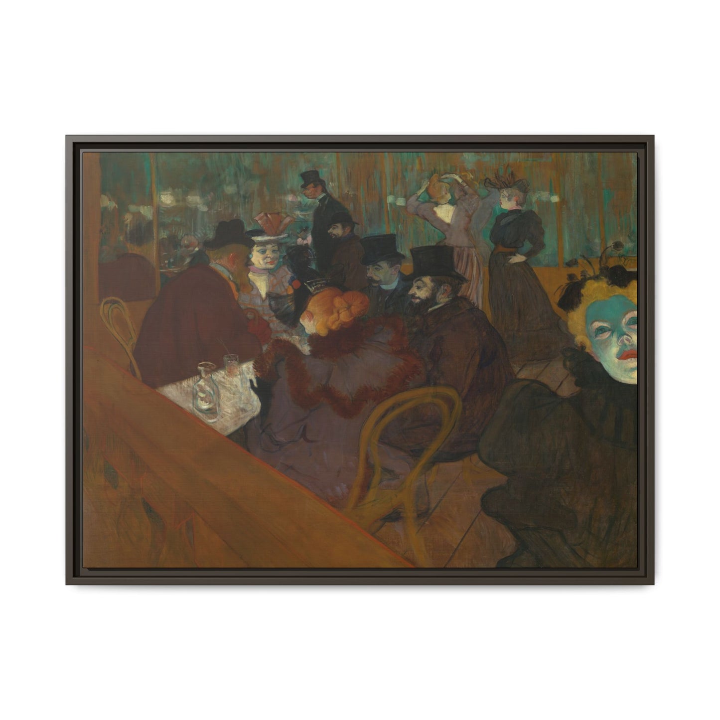 Toulouse-Lautrec, Henri - At the Moulin Rouge (1892) - Matte Canvas, Framed