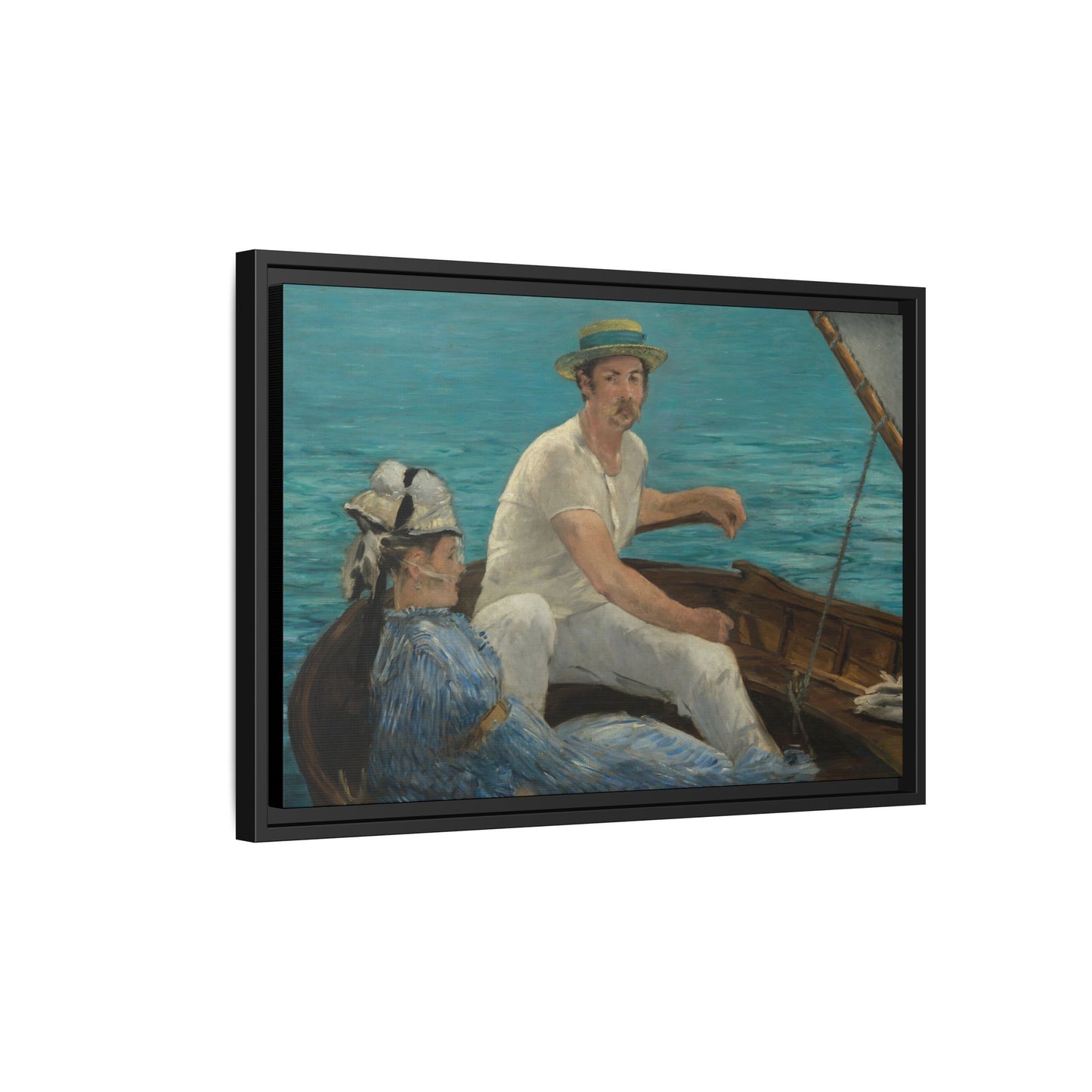 Manet, Édouard - Boating (1874) - Matte Canvas, Framed