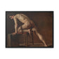 Courbet, Gustave - Study of a Nude Man (1840) - Matte Canvas, Framed