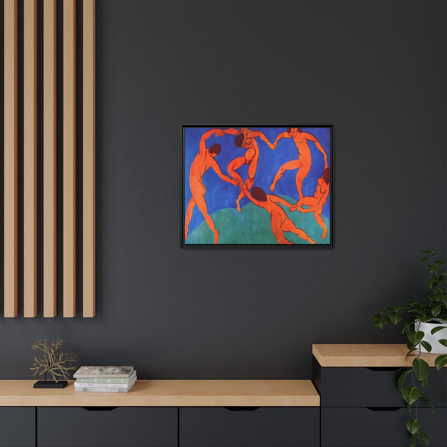 Matisse, Henri - Dance (II) (1910) - Matte Canvas, Framed