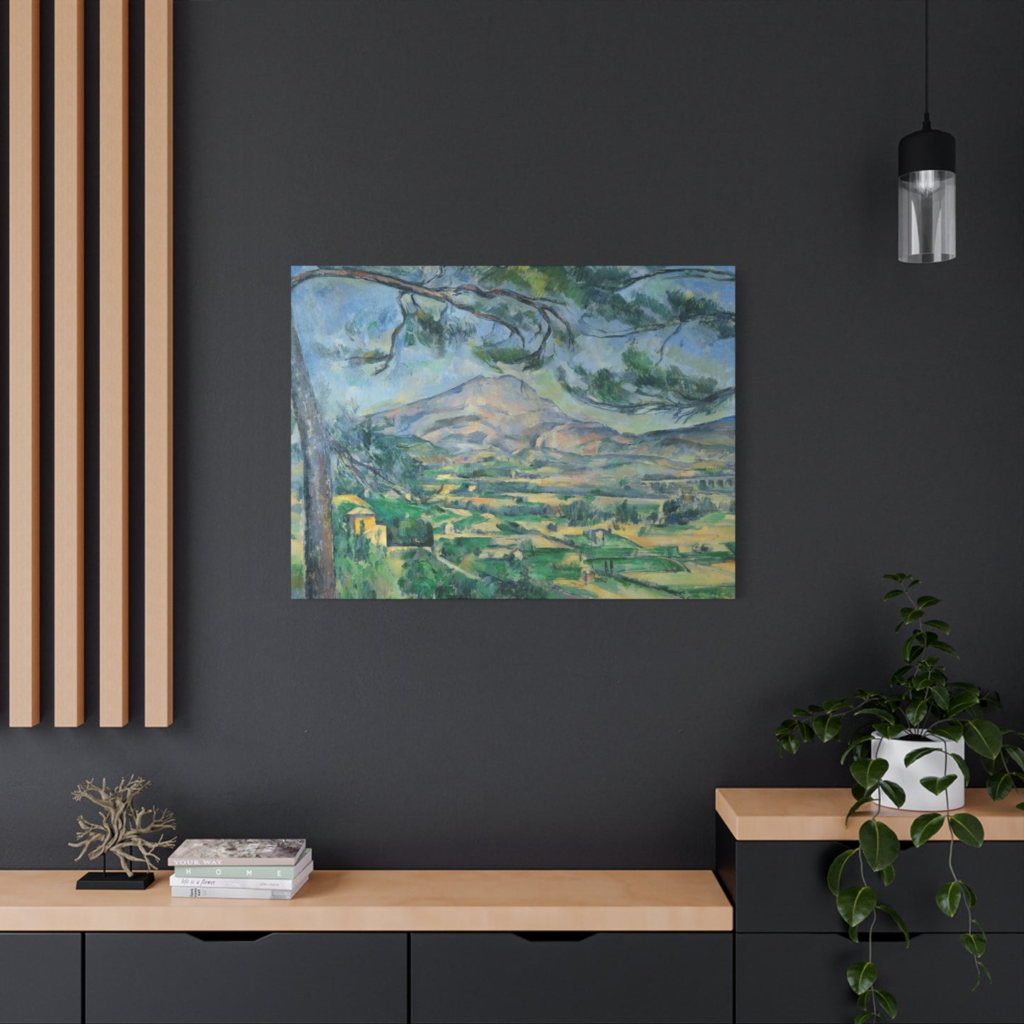 Cézanne, Paul - Mont Sainte-Victoire with Large Pine (1887) - Canvas Block, unframed