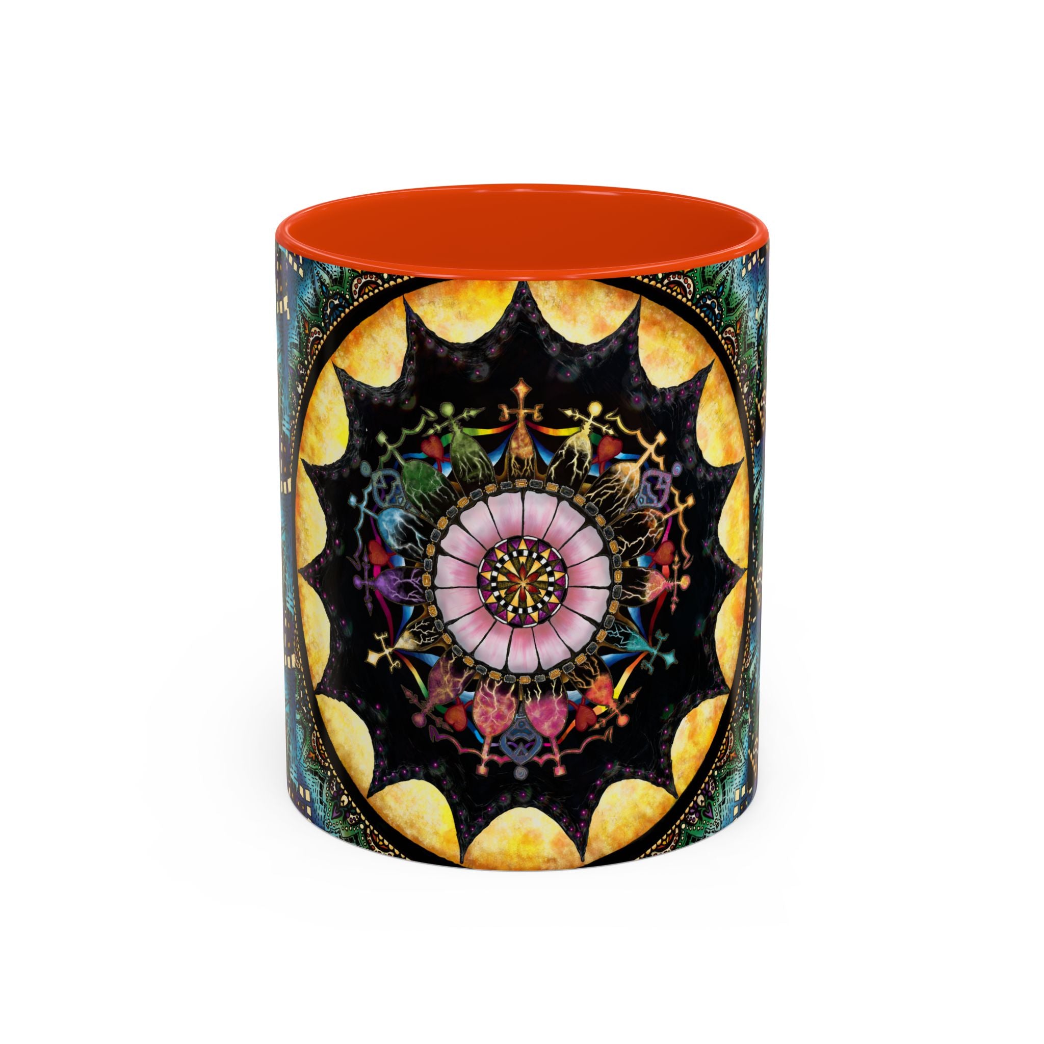 Obsidian Grandmothers Mandala - Colorful Accent Mugs