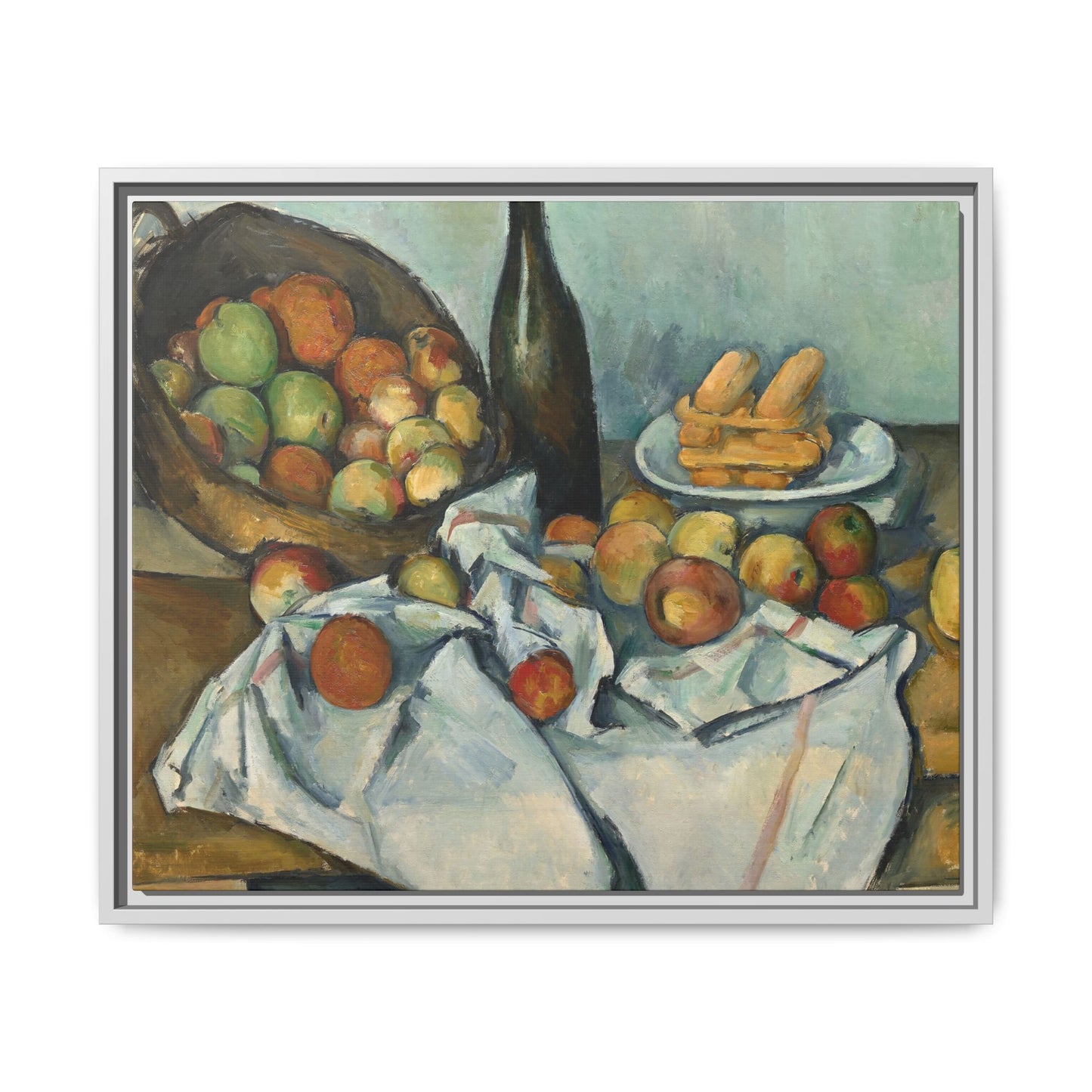 Cézanne, Paul - Basket of Apples (1893) - Matte Canvas, Framed