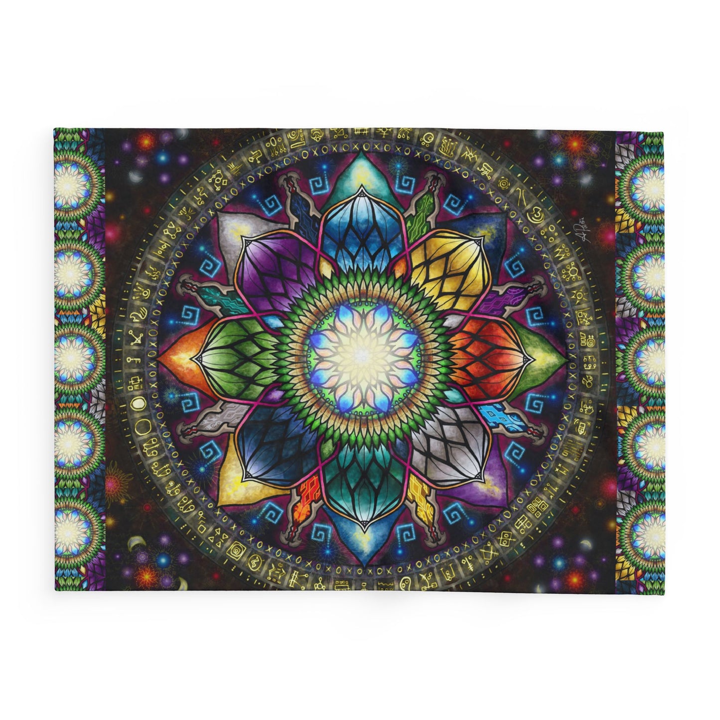 Pacio, Adam - Mystic Jewel Mandala - Arctic Fleece Blanket