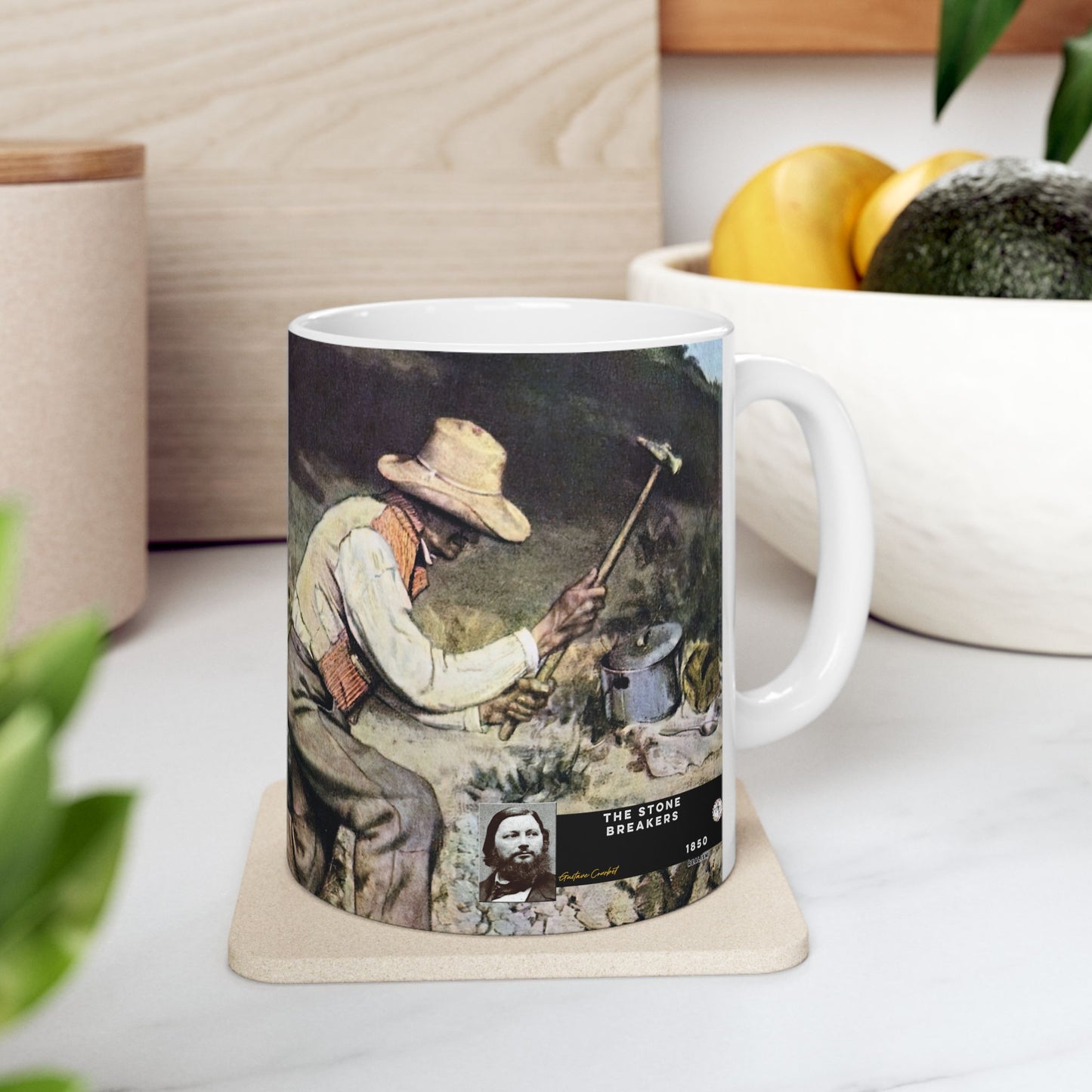 Courbet, Gustave - The Stone Breakers (1850) - Ceramic Mug