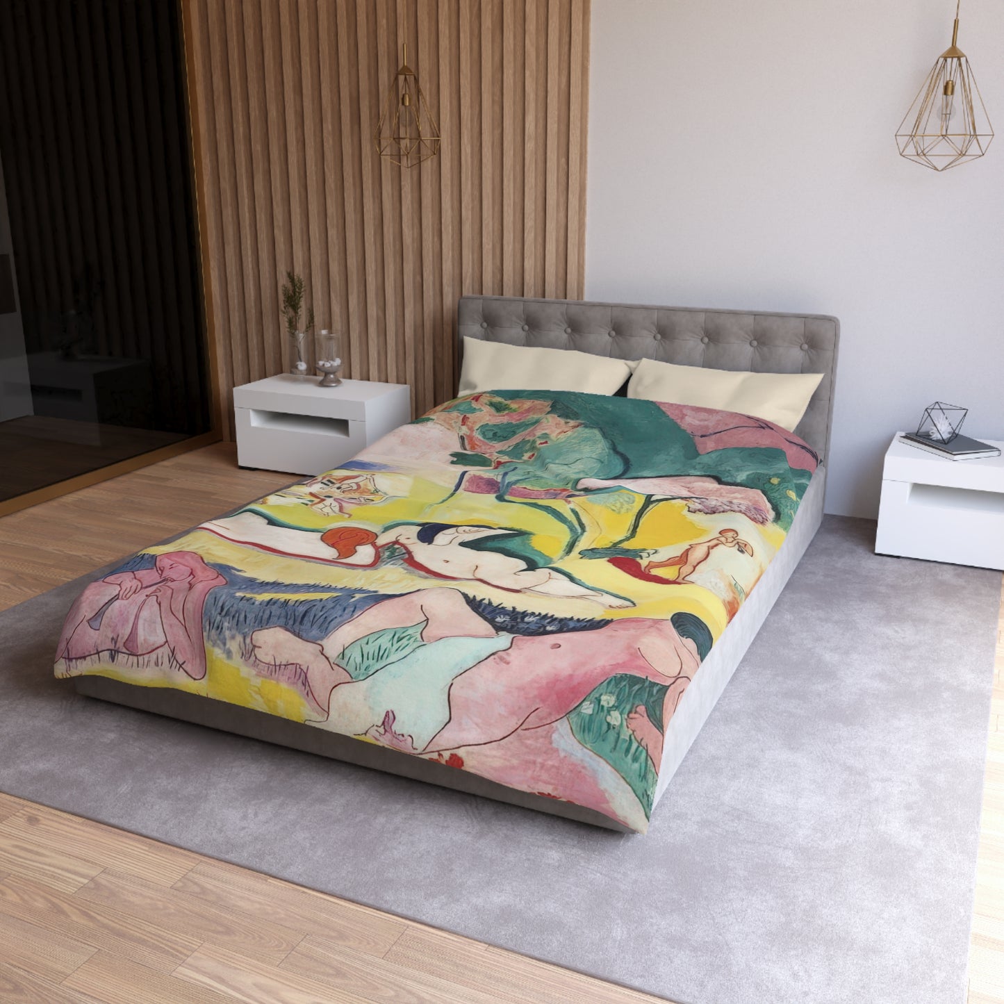 Matisse, Henri - The Joy of Life (1905) - Microfiber Duvet Cover