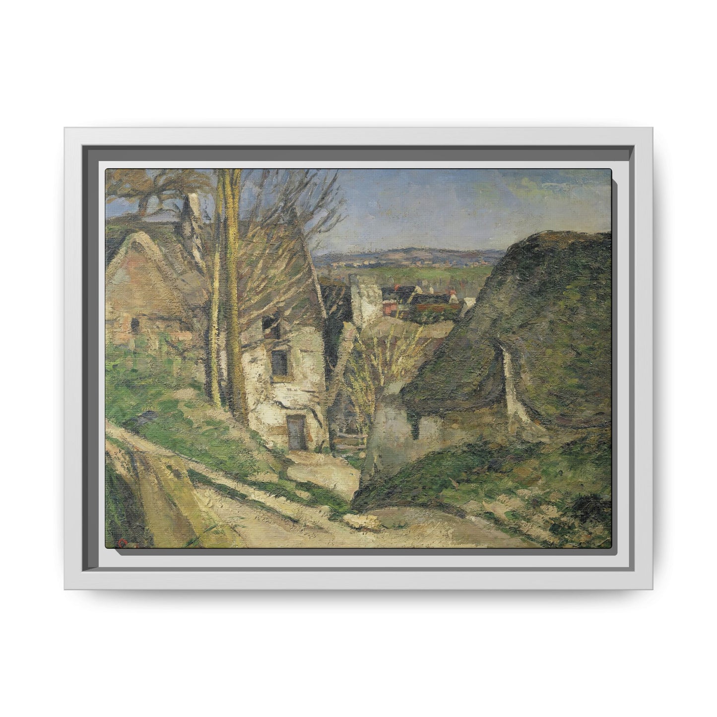 Cézanne, Paul - The House of the Hanged Man, Auvers-sur-Oise (1874) - Matte Canvas, Framed