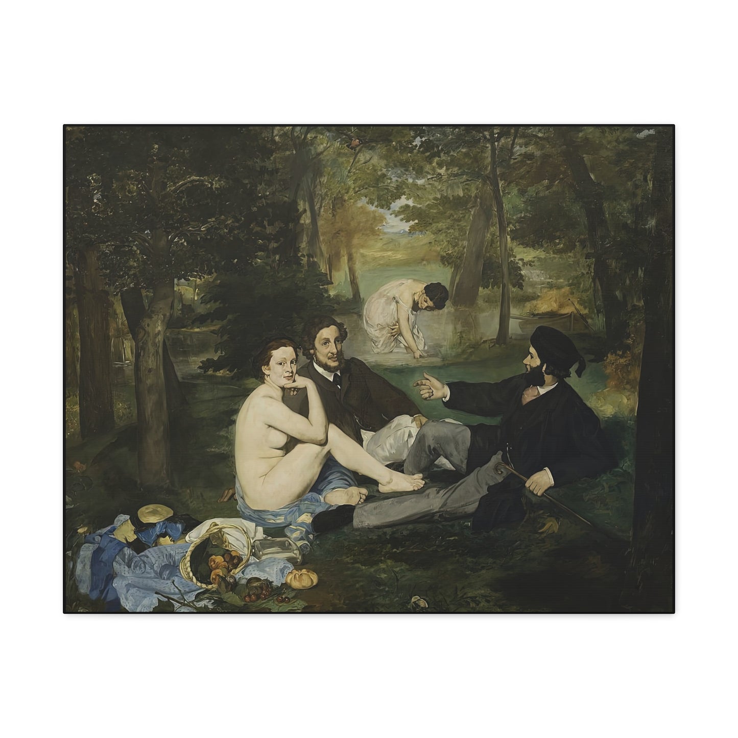 Manet, Édouard - Luncheon on the Grass (1863) - Canvas Block, unframed