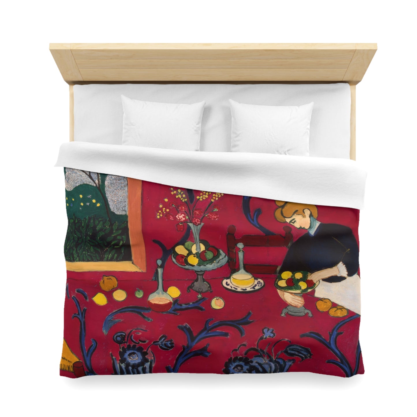 Matisse, Henri - The Dessert Harmony in Red (1908) - Microfiber Duvet Cover