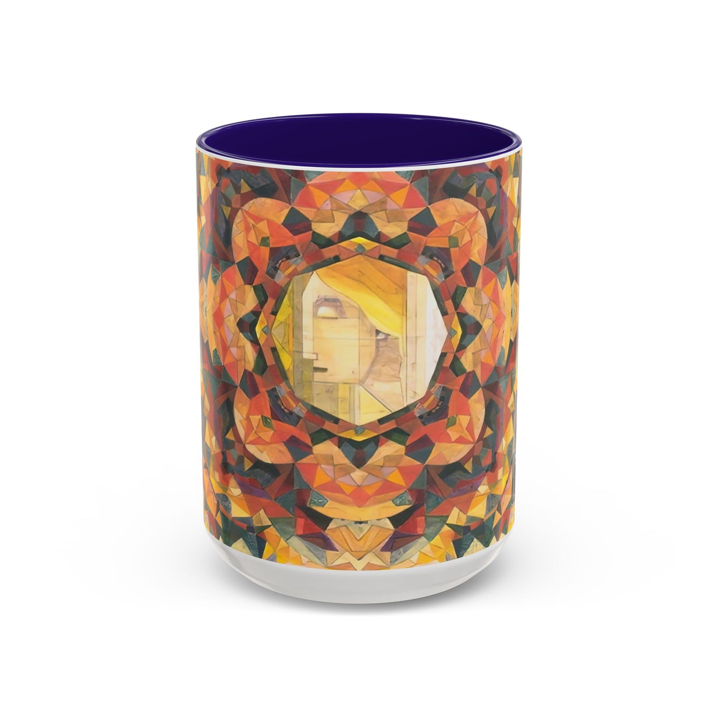 Filiger, Charles - Woman’s Head with Closed Eyes (1893) - Colorful Accent Mugs