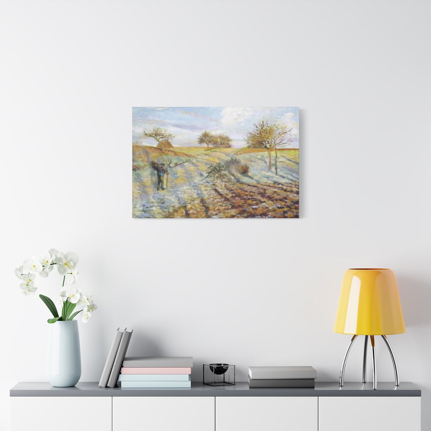 Pissarro, Camille - Hoarfrost (1873) - Canvas Block, unframed