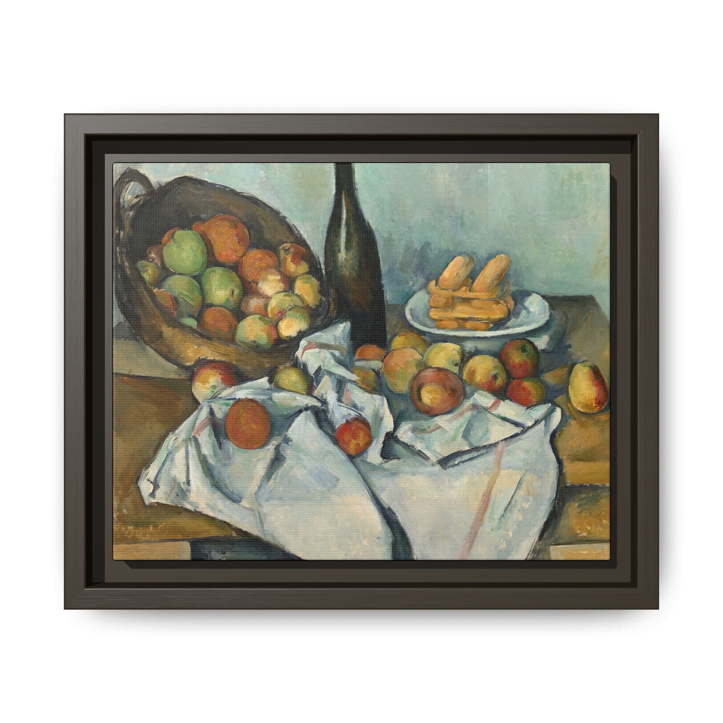 Cézanne, Paul - Basket of Apples (1893) - Matte Canvas, Framed