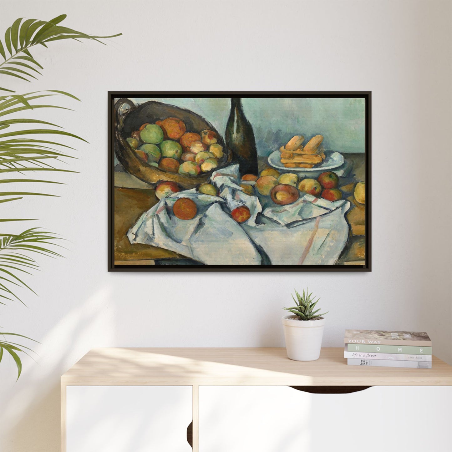 Cézanne, Paul - Basket of Apples (1893) - Matte Canvas, Framed