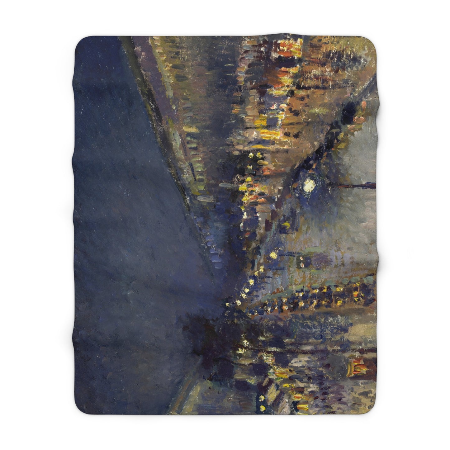 Pissarro, Camille - The Boulevard Montmartre At Night (1897) - Sherpa Fleece Blanket
