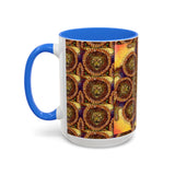 Lion Summer Mandala - Colorful Accent Mugs