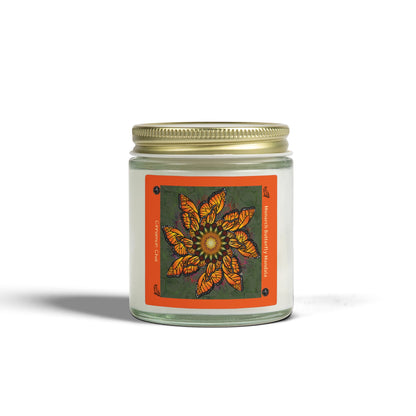 Monarch Butterly Mandala Scented Candle - Cinnamon  Chai (4oz, 9oz)