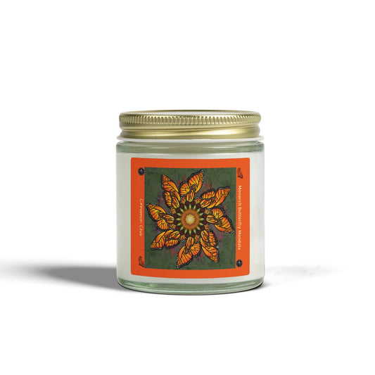 Monarch Butterly Mandala Scented Candle - Cinnamon  Chai (4oz, 9oz)