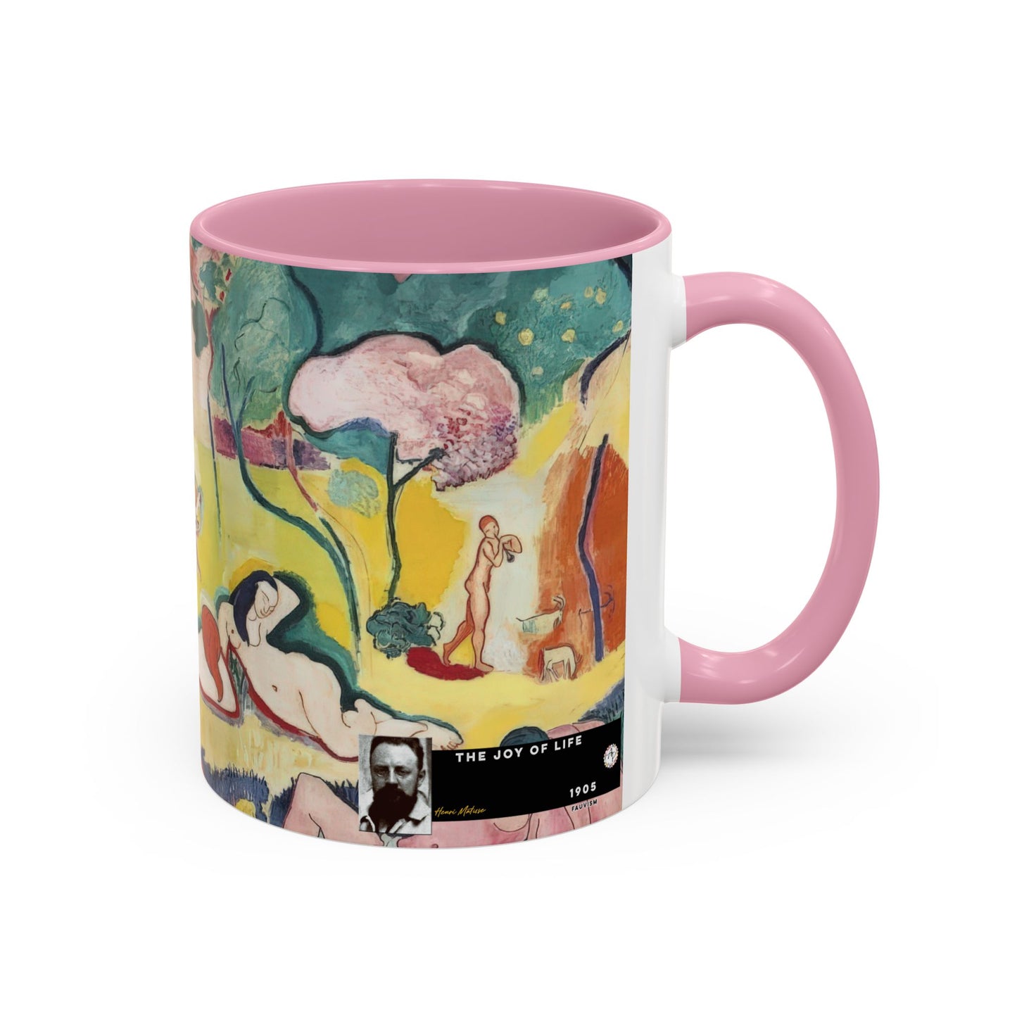 Matisse, Henri - The Joy of Life (1905) - Colorful Accent Mugs