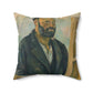 Cézanne, Paul - Portrait of the Artist with a Palette (1890) - Suede Square Pillow