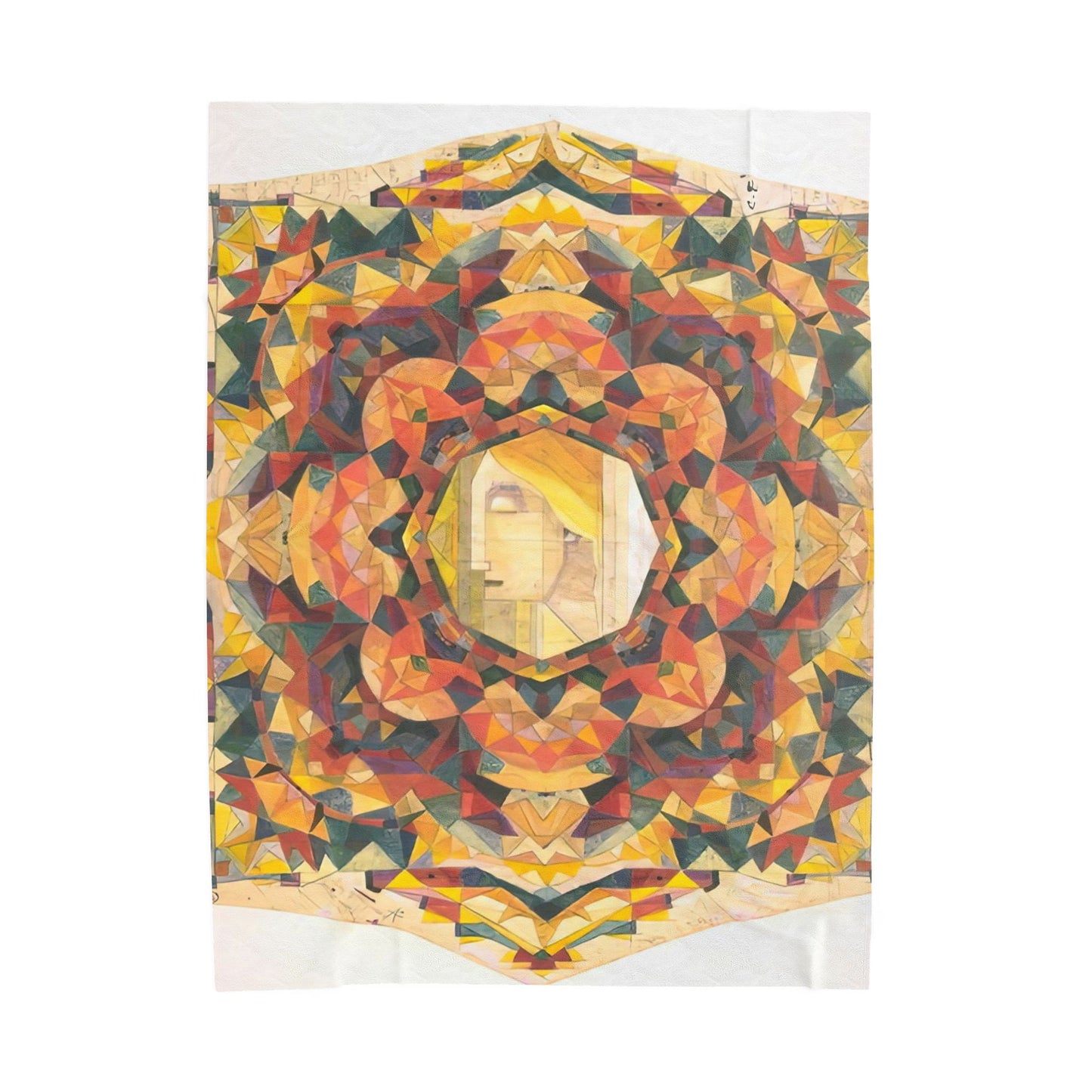 Filiger, Charles - Woman’s Head with Closed Eyes (1893) - Velveteen Plush Blanket