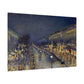 Pissarro, Camille - The Boulevard Montmartre At Night (1897) - Canvas Block, unframed