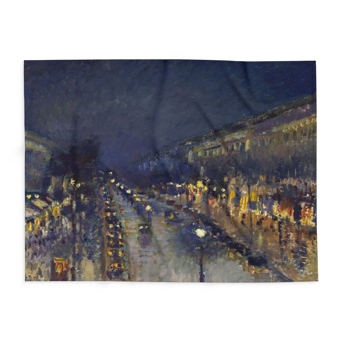Pissarro, Camille - The Boulevard Montmartre At Night (1897) - Arctic Fleece Blanket