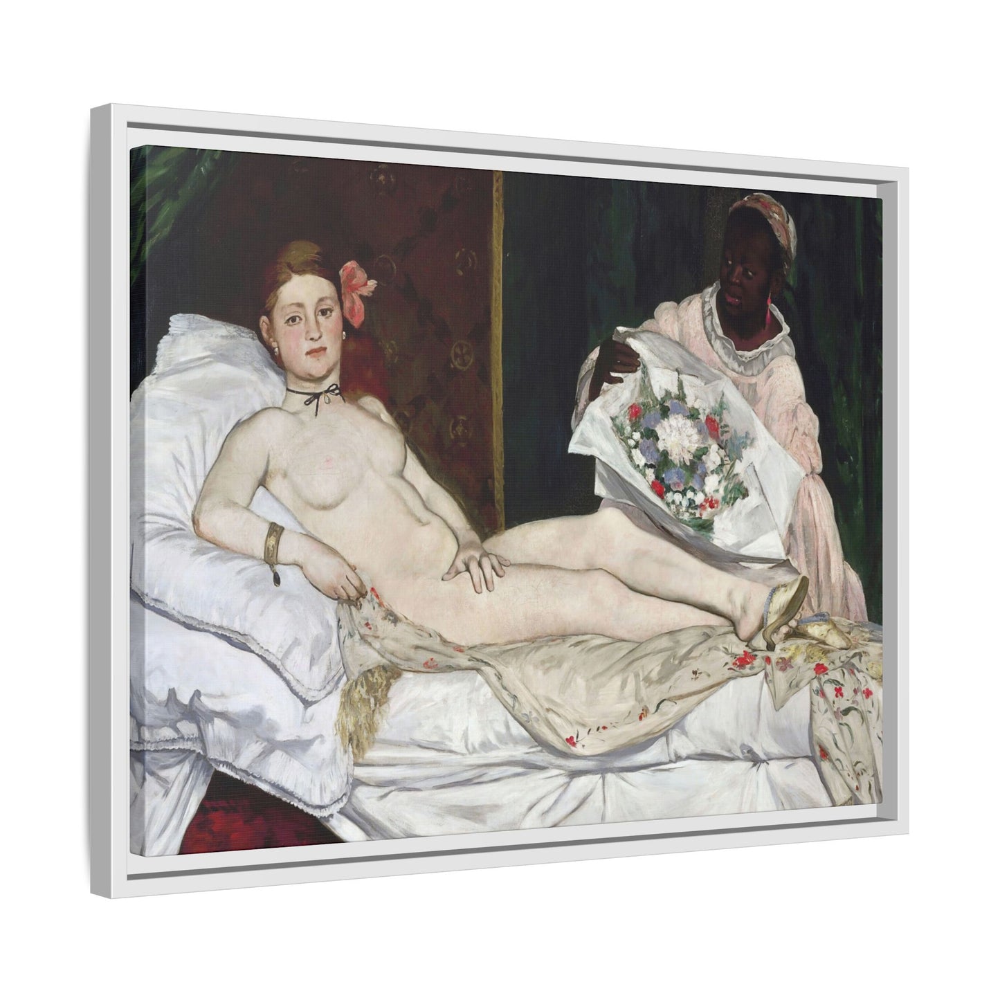 Manet, Édouard - Olympia (1870) - Matte Canvas, Framed