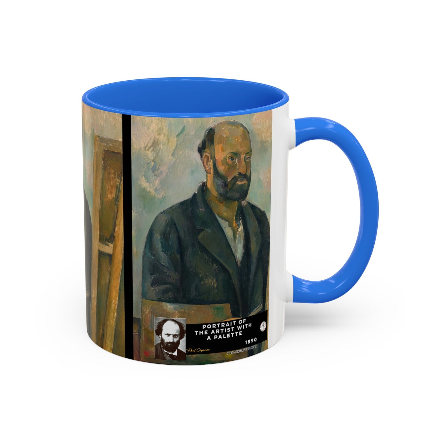 Cézanne, Paul - Portrait of the Artist with a Palette (1890) - Colorful Accent Mugs