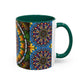 Pacio, Adam - Emerald Arrows Mandala - Colorful Accent Mugs