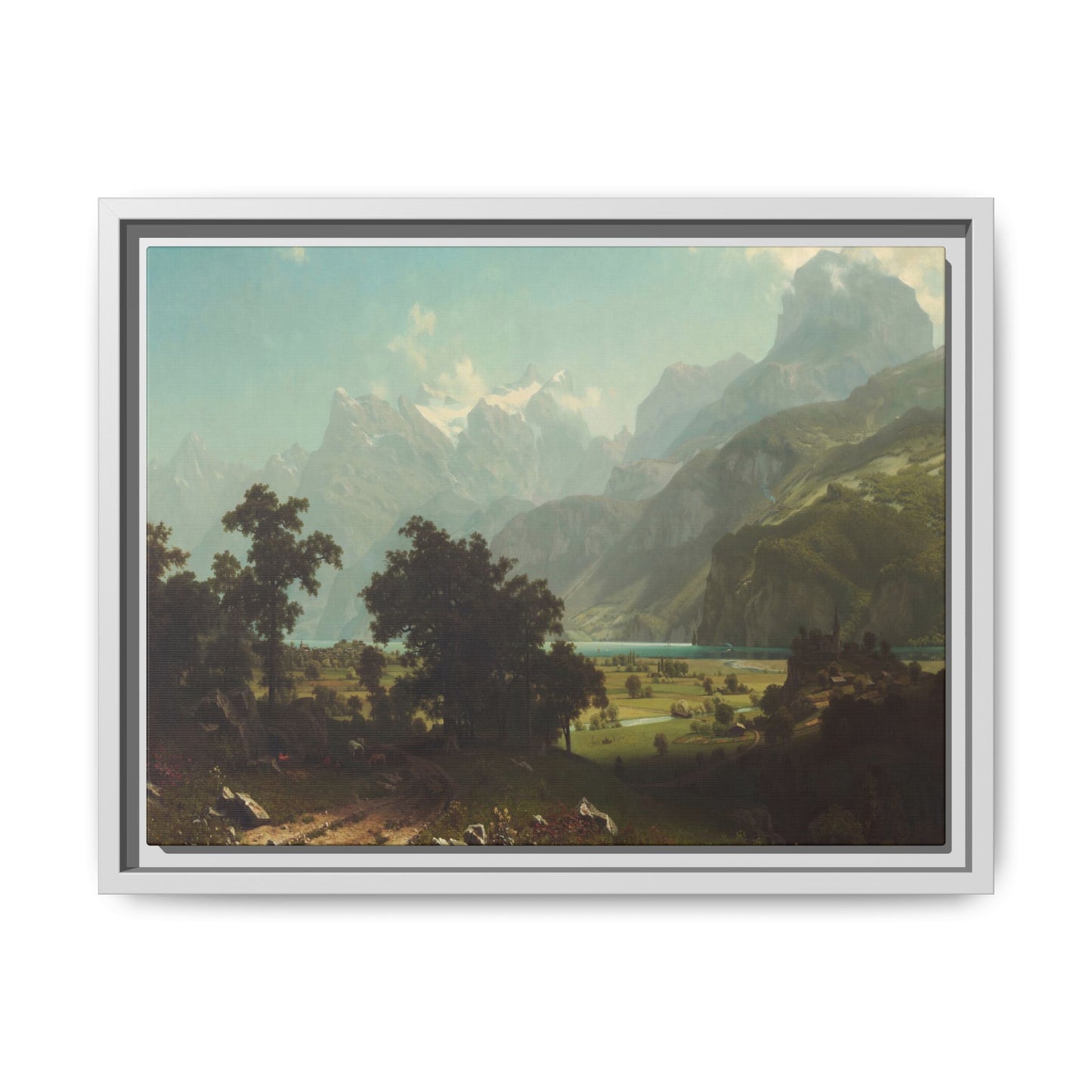 Bierstadt, Albert - Lake Lucerne (1858) - Matte Canvas, Framed