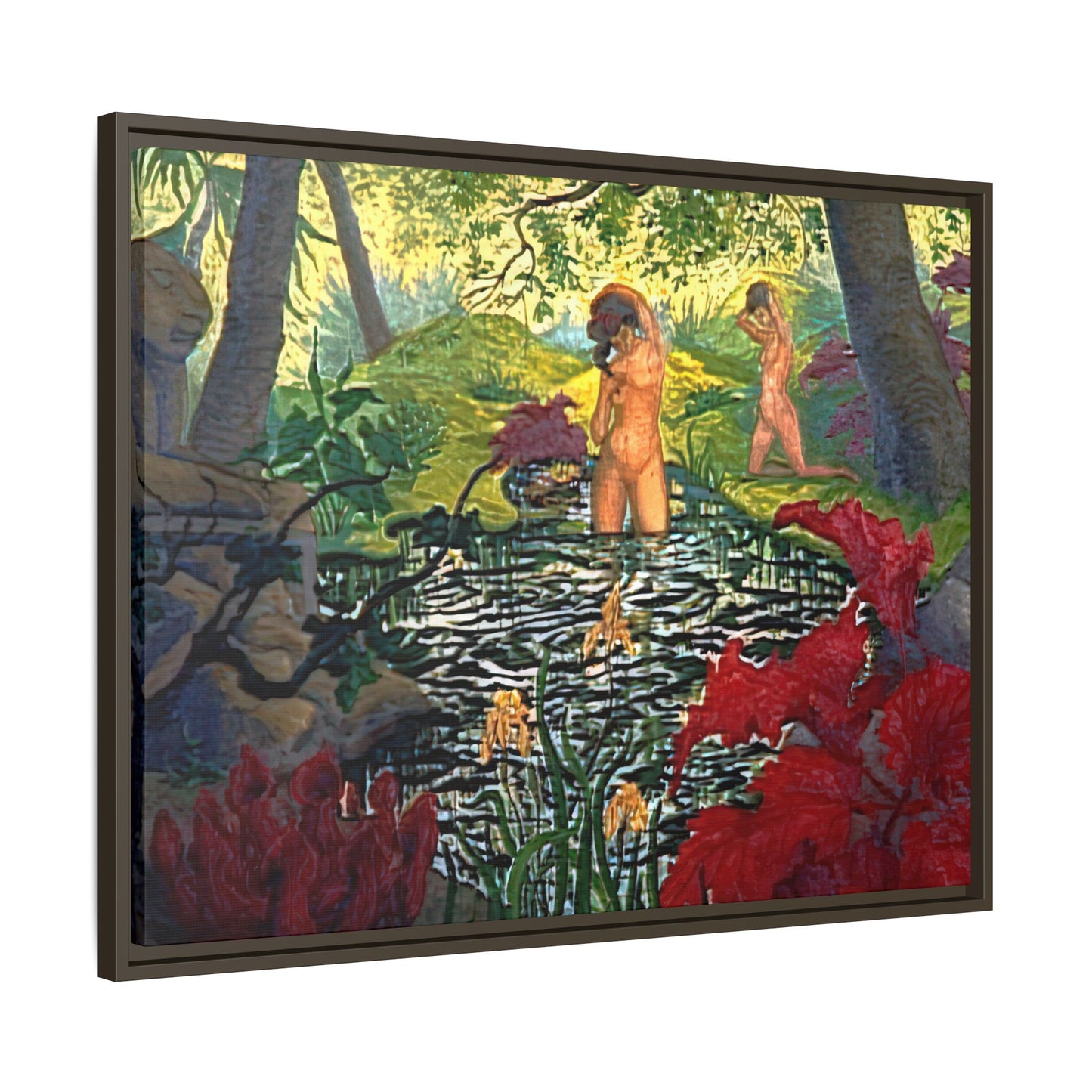 Ranson, Paul - The Lotus Bather (1906) - Matte Canvas, Framed