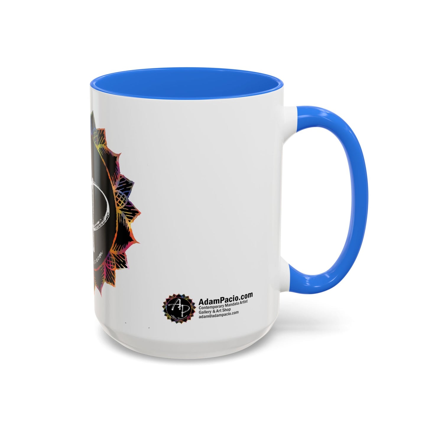 AdamPacio.com - Black Logo - Colorful Accent Mugs