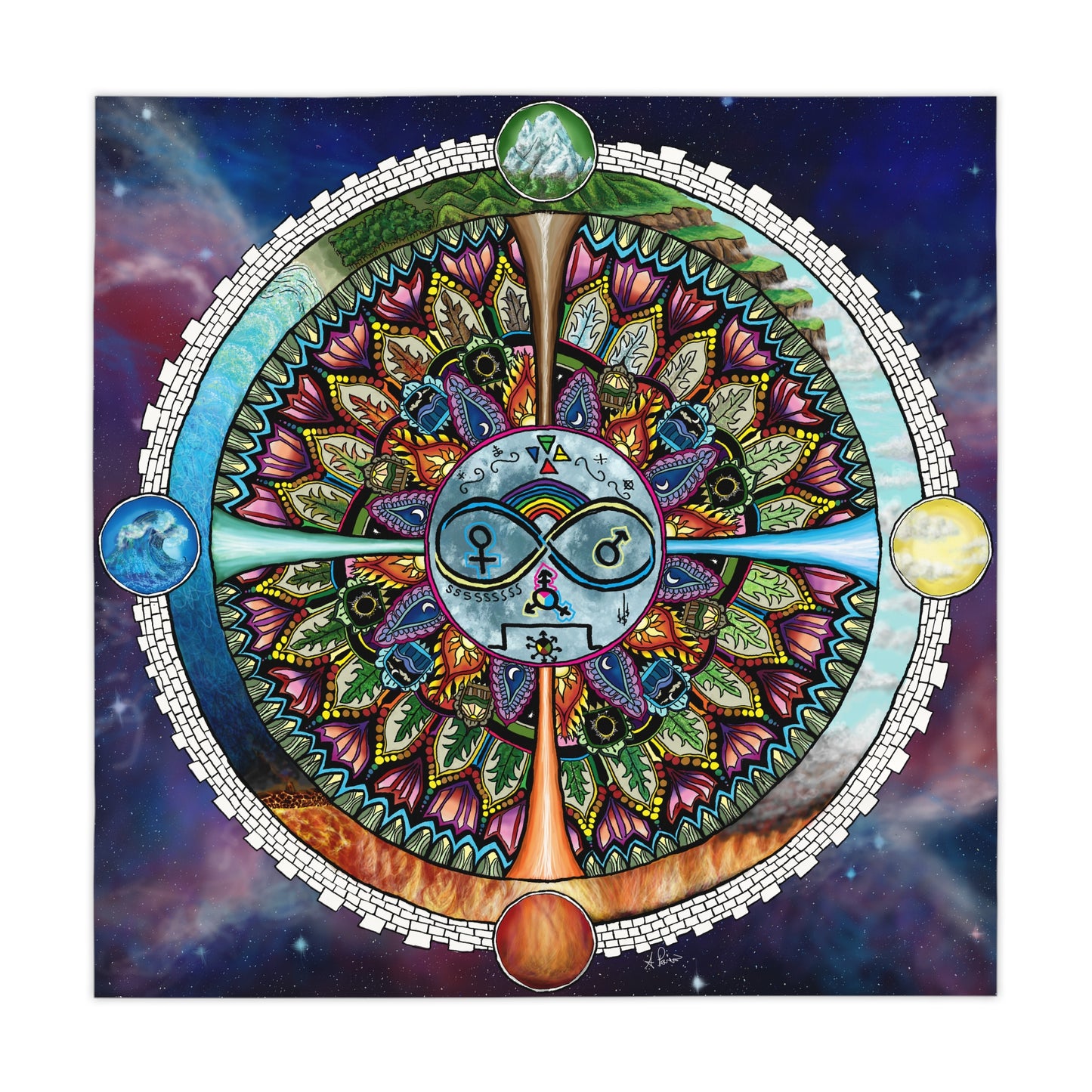 Lunar Rites Mandala - Tablecloth