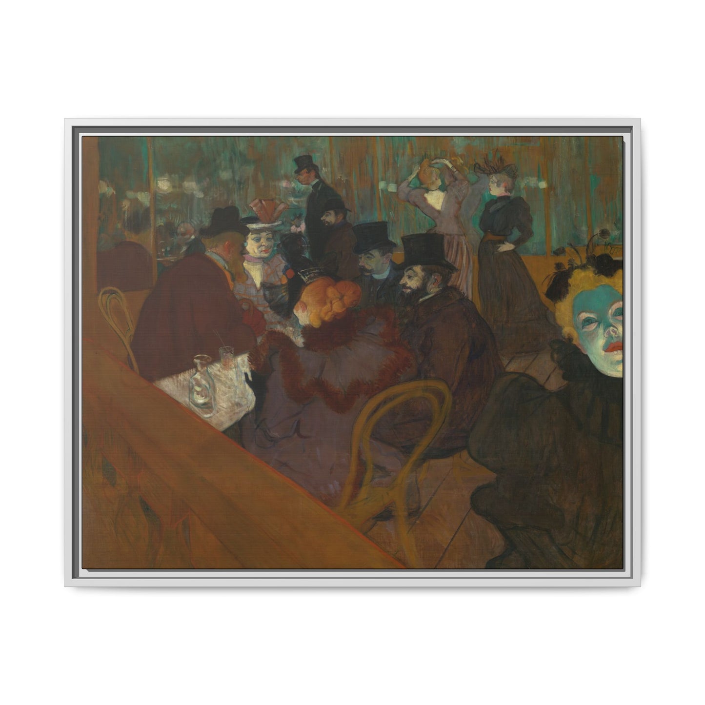 Toulouse-Lautrec, Henri - At the Moulin Rouge (1892) - Matte Canvas, Framed