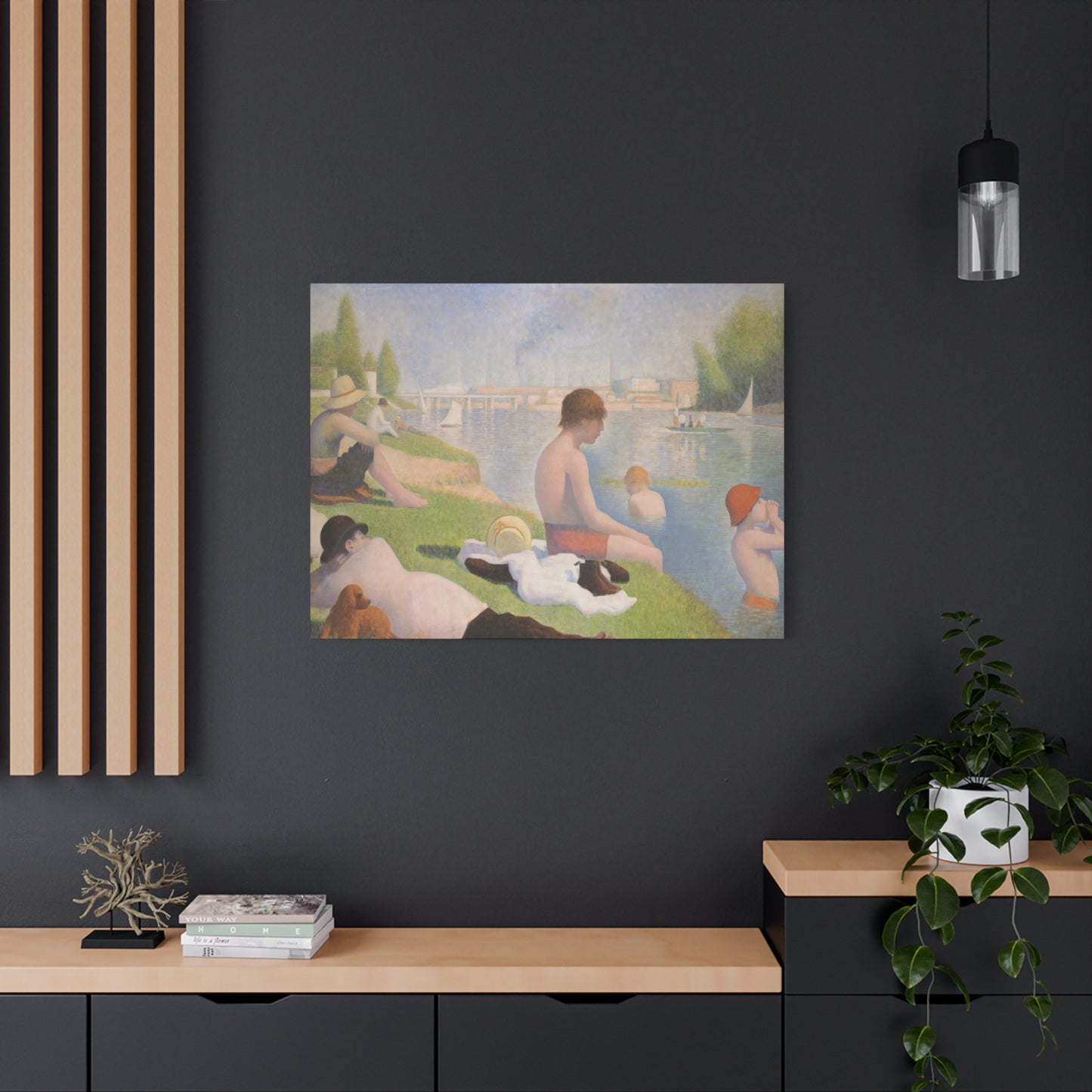 Seurat, Georges - Bathers at Asnières (1884) - Canvas Block, unframed