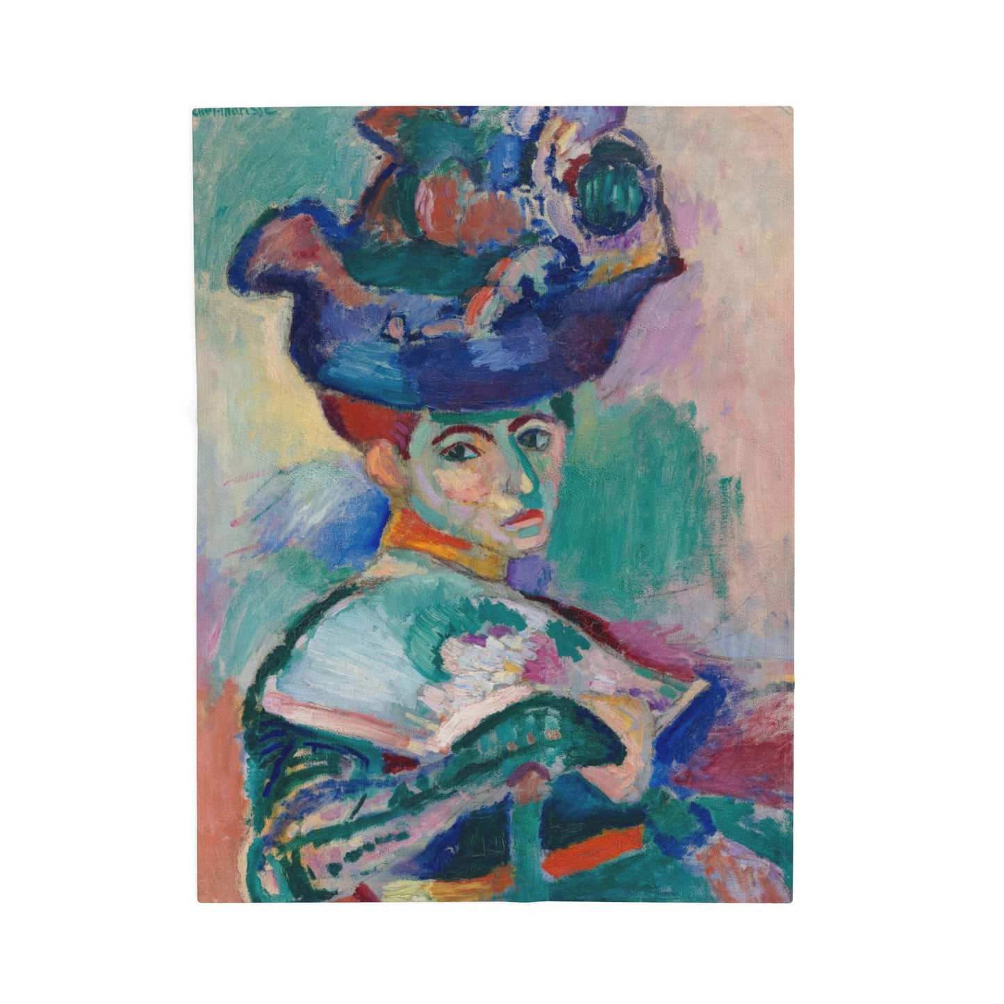 Matisse, Henri - Woman with a Hat (1905) - Velveteen Plush Blanket