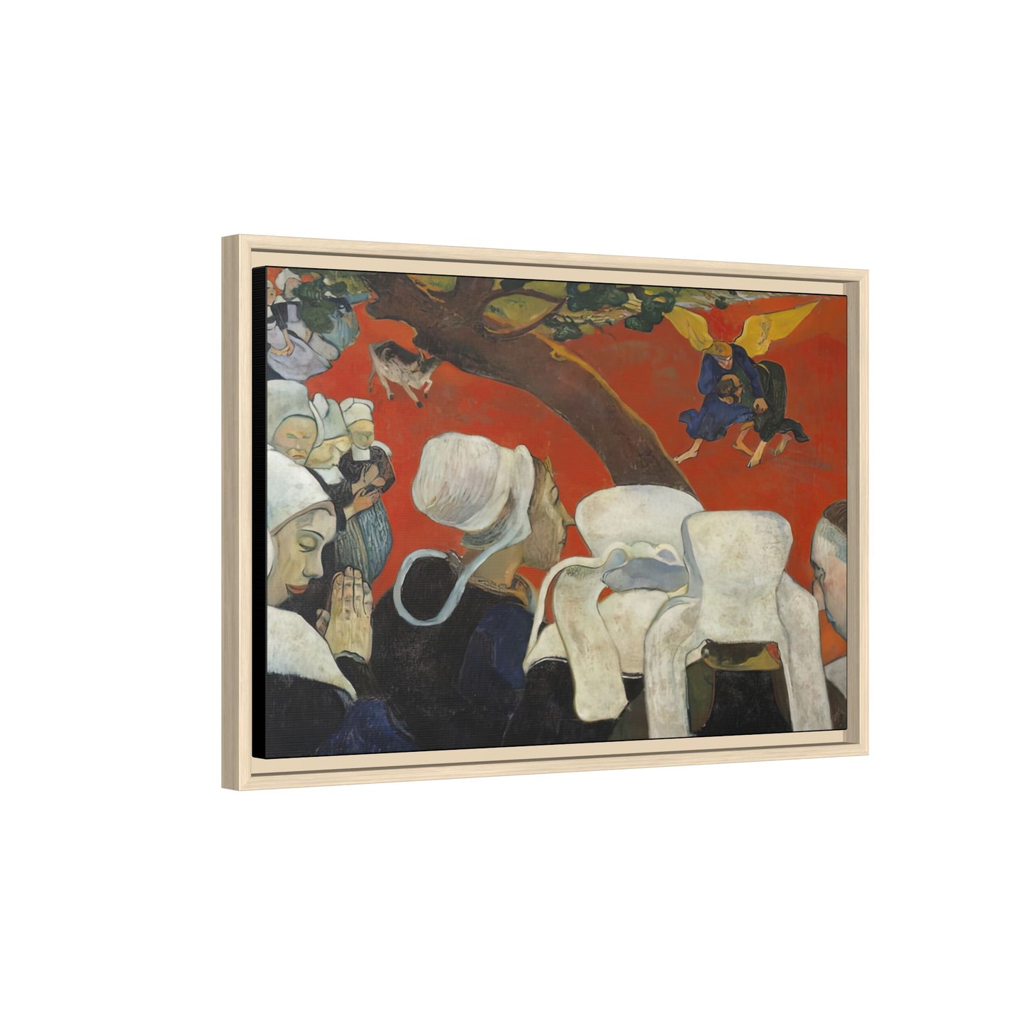 Gauguin, Paul - Vision of the Sermon (Jacob Wrestling with the Angel) (1888) - Matte Canvas, Framed