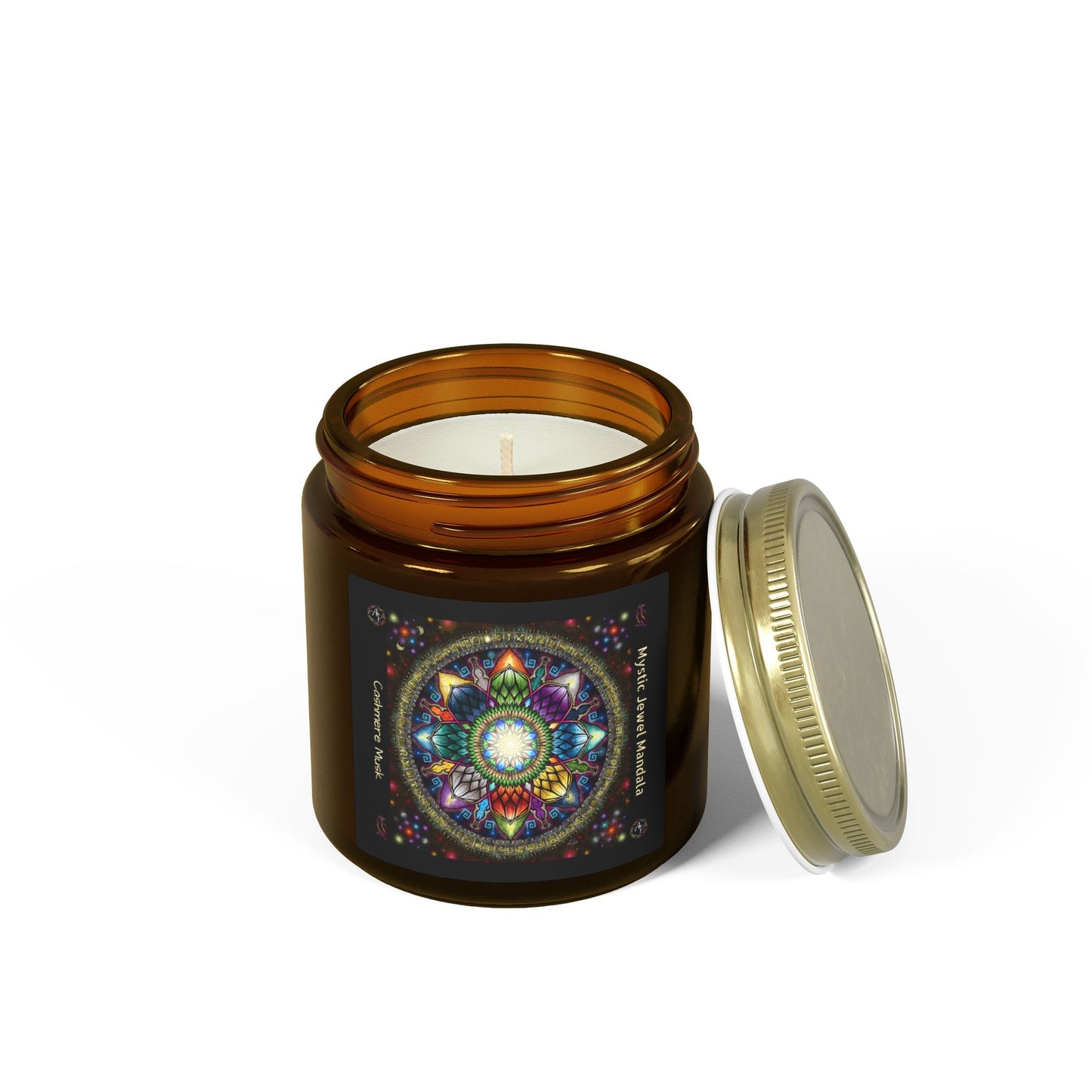 Mystic Jewel Mandala Scented Candle - Cashmere Musk (4oz, 9oz)