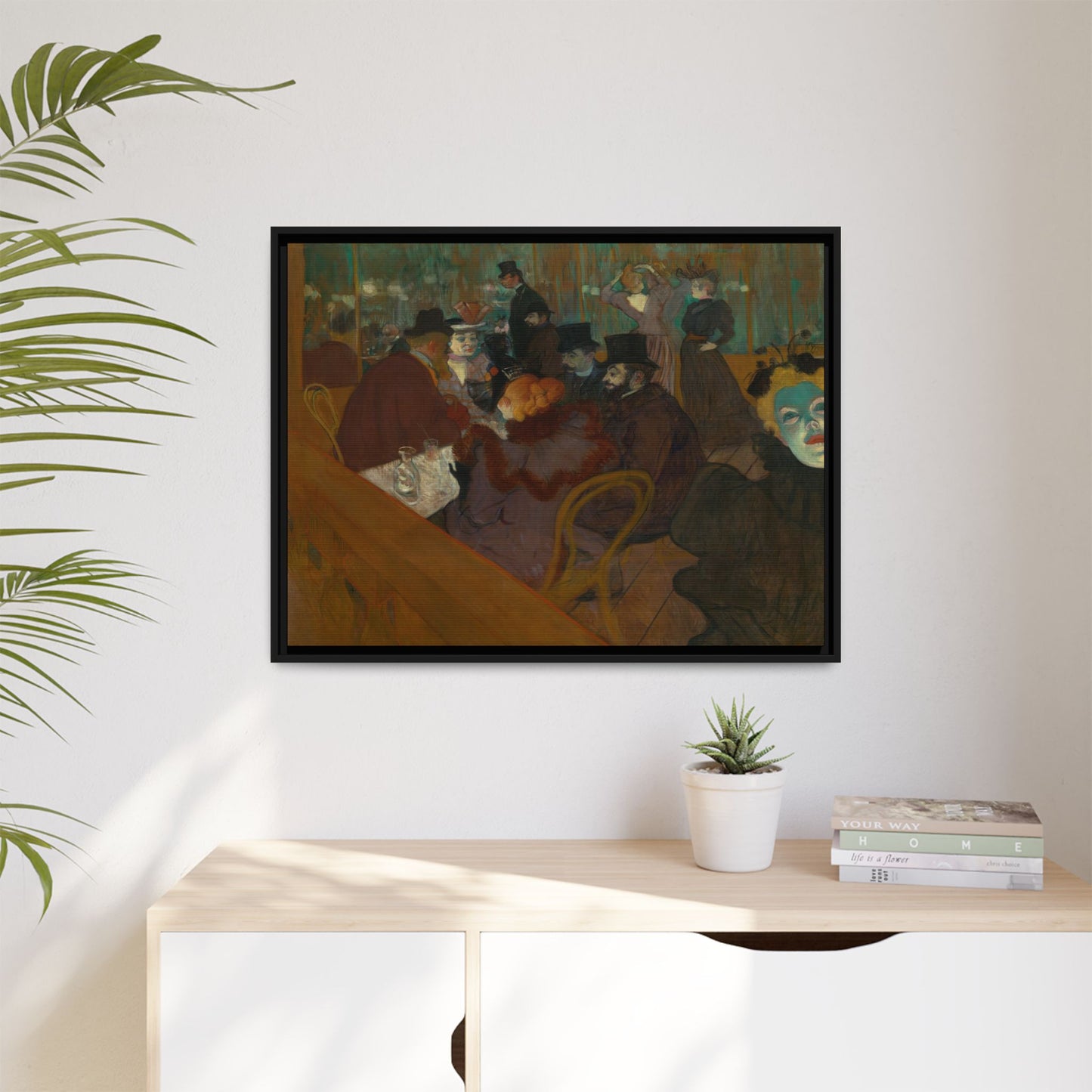 Toulouse-Lautrec, Henri - At the Moulin Rouge (1892) - Matte Canvas, Framed