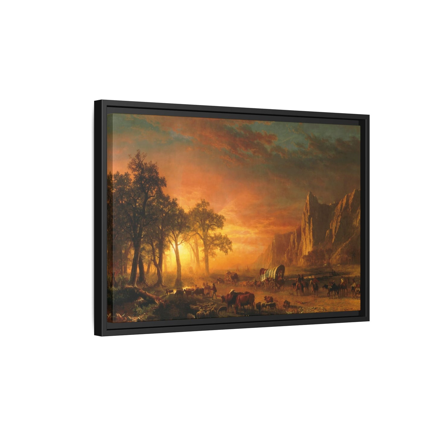 Bierstadt, Albert - Emigrants Crossing the Plains (1867) - Matte Canvas, Framed