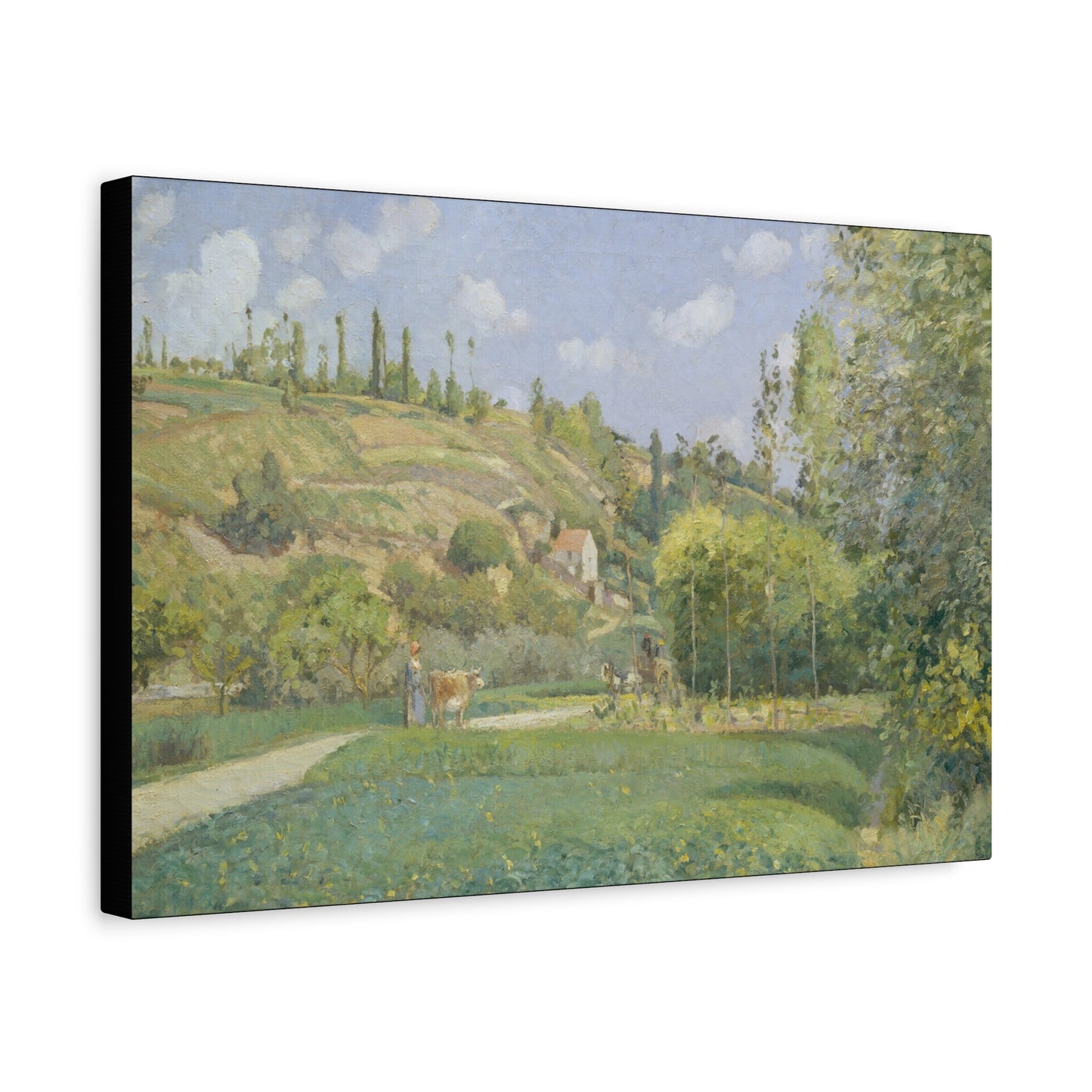 Pissarro, Camille - A Cowherd at Valhermeil, Auvers-sur-Oise (1874) - Canvas Block, unframed