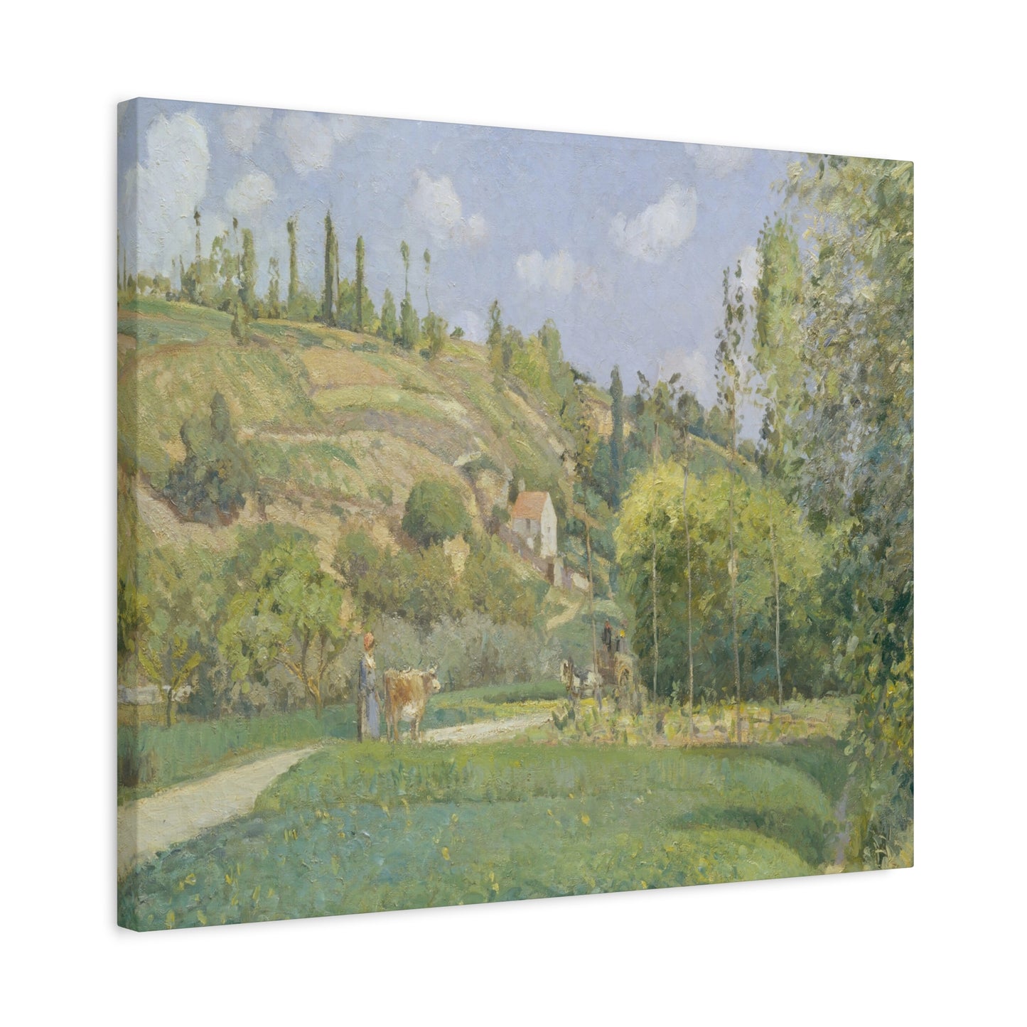 Pissarro, Camille - A Cowherd at Valhermeil, Auvers-sur-Oise (1874) - Canvas Block, unframed