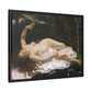Courbet, Gustave - Woman with a Parrot (1866) - Matte Canvas, Framed